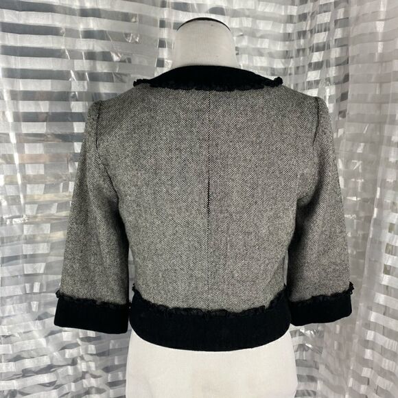 F21 Wool Blend Crop Zip Up Jacket - Picture 2 of 6